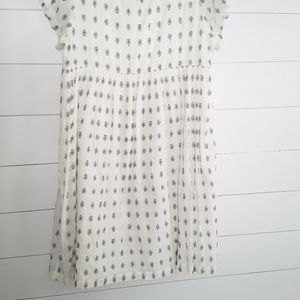 Roole white/blue embroidered dress